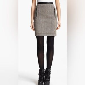 Burberry Gray and Black Pencil Skirt
